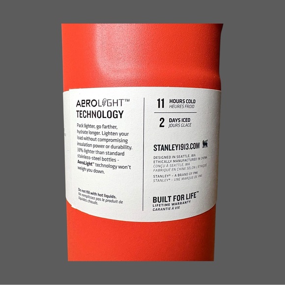 Stanley IceFlow Fast Flow Insulated Water Orange Bottle 16 oz - Picture 14 of 14